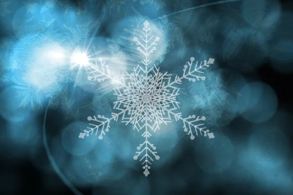 Blue snow flake pattern design — Stock Photo, Image