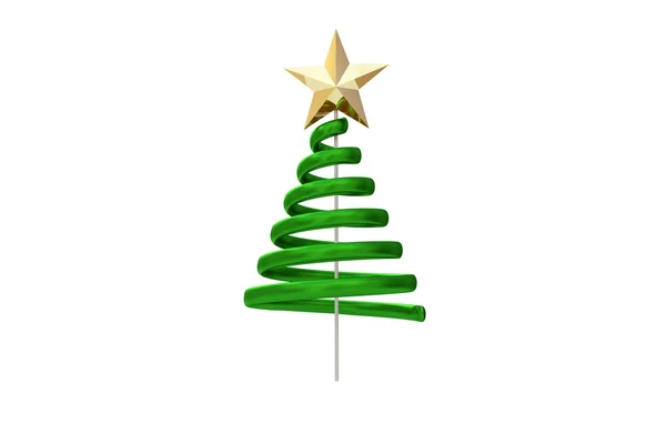 Yeşil Noel ağacı sarmal tasarım — Stok fotoğraf