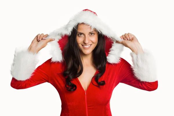 Mujer vistiendo ropa sexy de Navidad — Foto de Stock