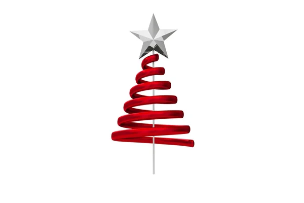 Diseño de espiral de árbol de Navidad rojo —  Fotos de Stock