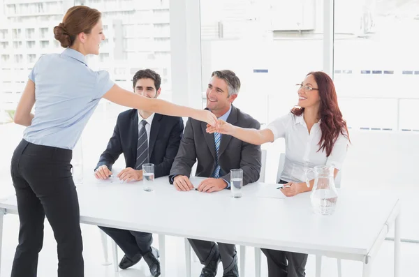 Businesswoman in a work interview — Stock Photo, Image