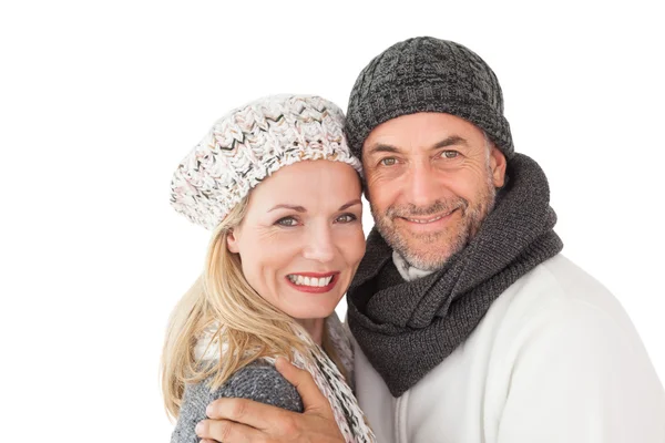 Mature couple in warm clothing — Stock Photo, Image