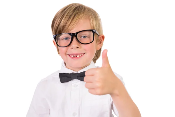 Estudiante con gafas y pajarita — Foto de Stock