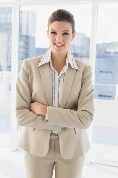 Pretty businesswoman looking at camera — Stock Photo, Image