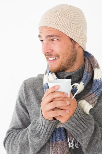 Handsome young man in warm clothing — Stock Photo, Image