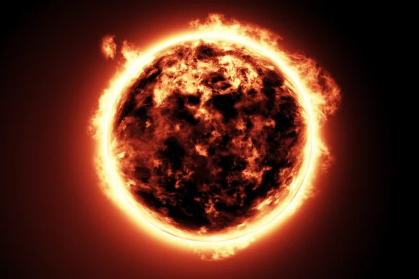 Grande palla di fuoco del sole — Foto Stock