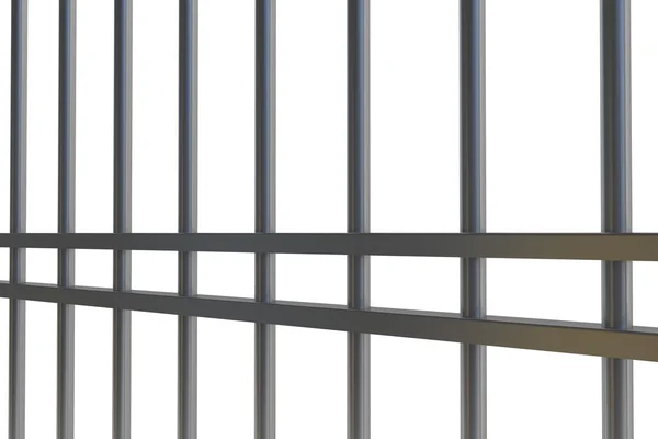 Digitally generated metal prison bars — Stock Photo, Image