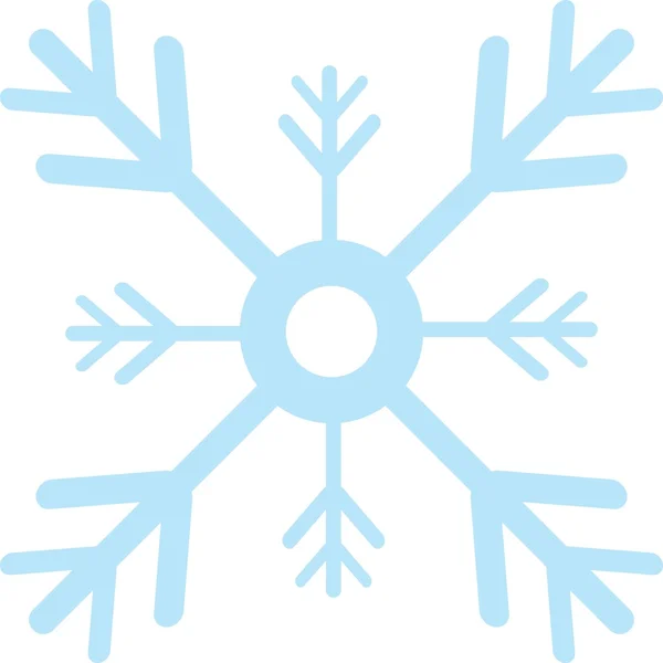 Cyfrowo wygenerowany płatek śniegu niebieski — Zdjęcie stockowe