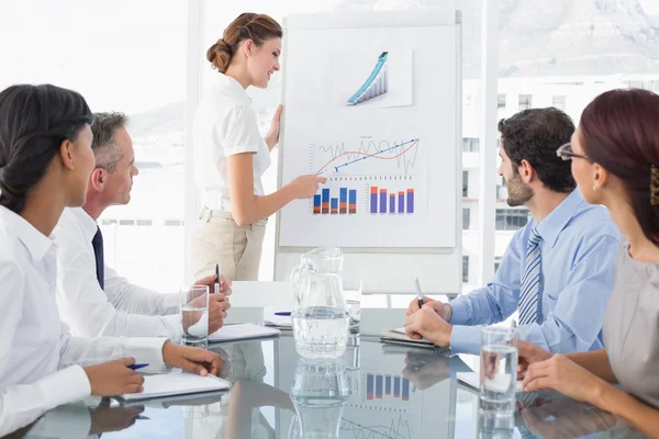 Business woman giving a presentation — Stock Photo, Image