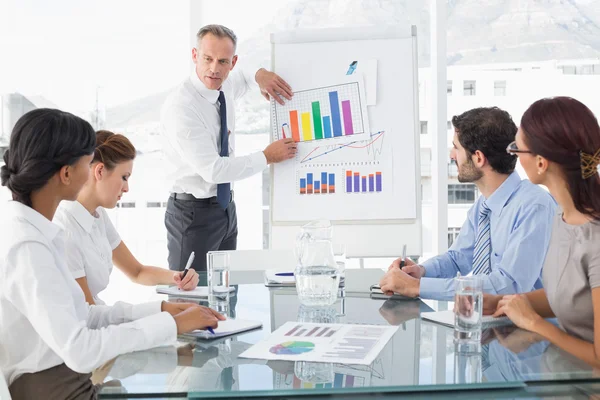 Business man giving a presentation — Stock Photo, Image