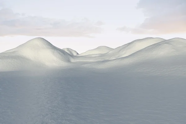 Цифровой ландшафт Сноуи — стоковое фото