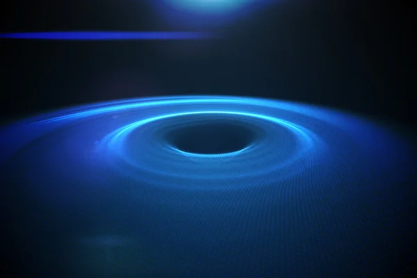 Círculo generado digitalmente con luz azul — Foto de Stock