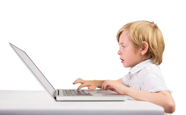 Student using a laptop pc — Stock Photo, Image