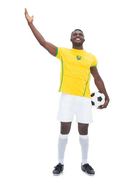 Full length of Brazilian football player Stock Image