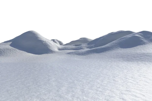 Белый снежный ландшафт, созданный цифрами — стоковое фото