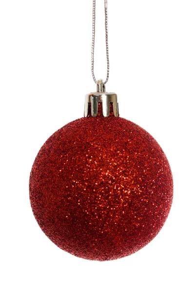 Bola de Natal vermelho decoração pendurada — Fotografia de Stock