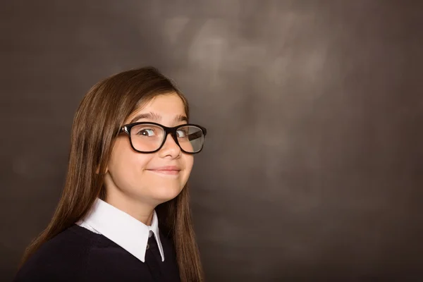 Schattig leerling glimlachen op camera — Stockfoto