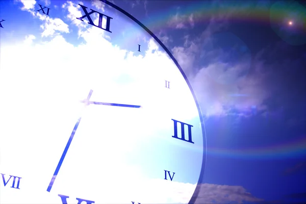 Digitally generated roman numeral clock — Stock Photo, Image