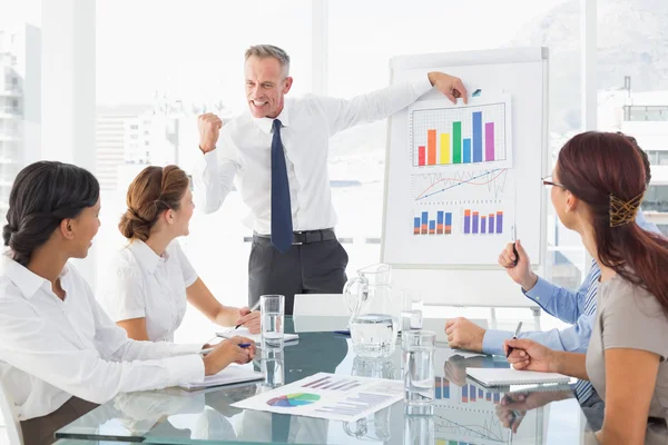 Businessman giving a presentation — Stock Photo, Image