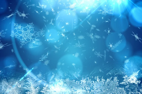 Blaues Schneeflockenmuster — Stockfoto