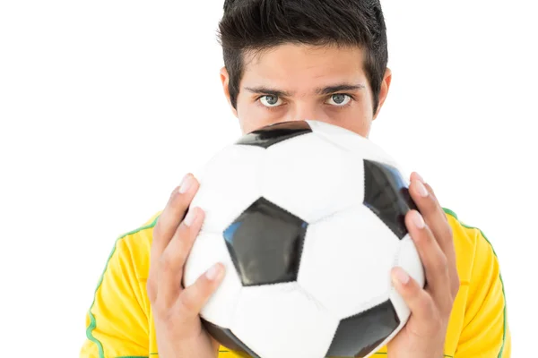 Serious football player — Stock Photo, Image