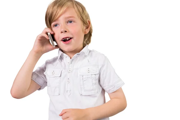 Schüler mit Mobiltelefon — Stockfoto