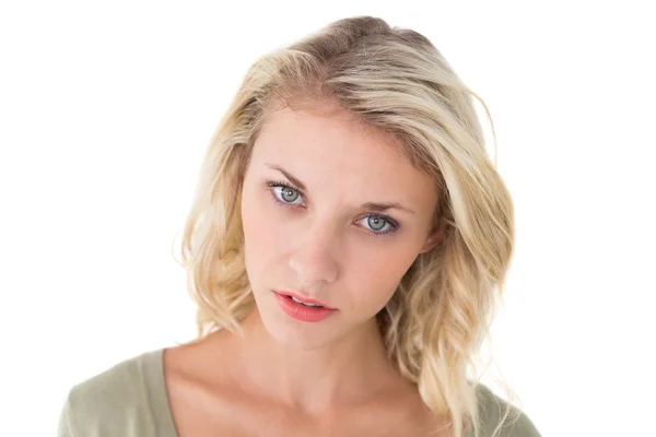 Close up portrait of attractive young woman — Stock Photo, Image