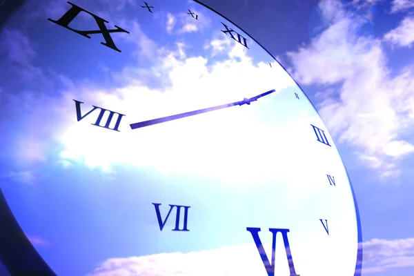 Digitally generated roman numeral clock — Stock Photo, Image