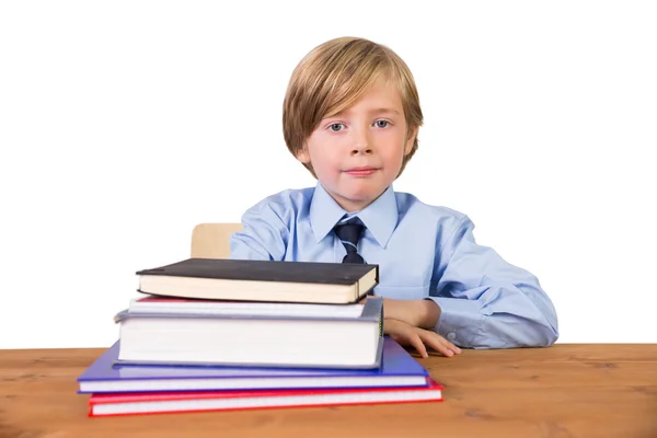 Student op zoek naar de camera — Stockfoto