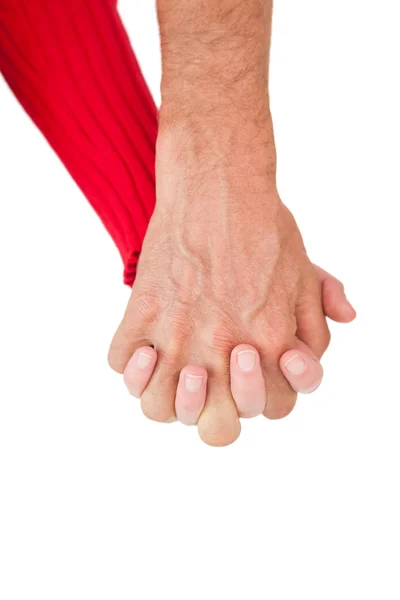 Close-up van de hand in hand — Stockfoto