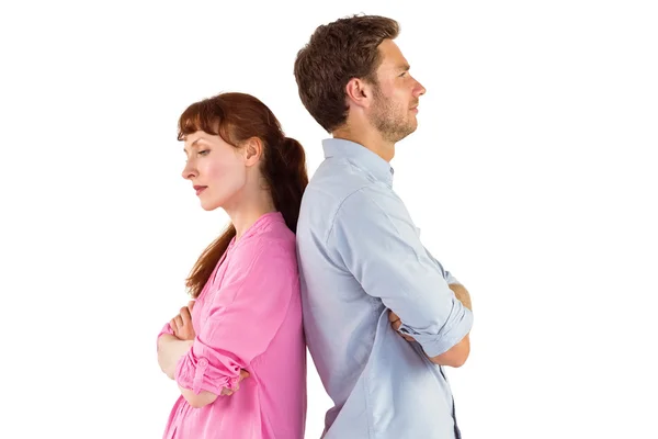 Irritiertes Paar ignoriert einander — Stockfoto