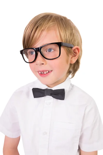Μαθητής φοράει γυαλιά και παπιγιόν — Φωτογραφία Αρχείου