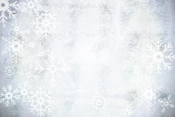 Серебряные снежинки — стоковое фото