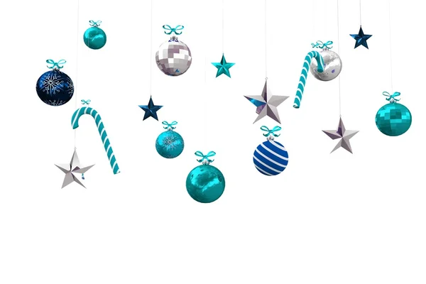 クリスマスの装飾を吊りデジタル生成 — ストック写真