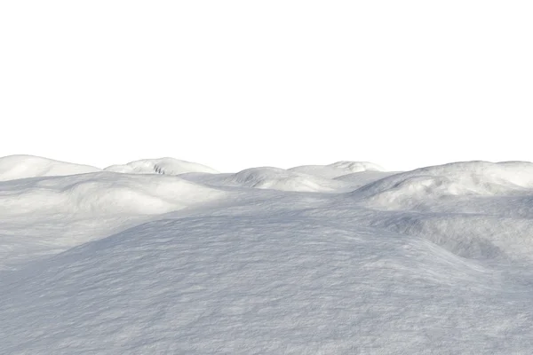 Digitally generated white snowy landscape — Stock Photo, Image