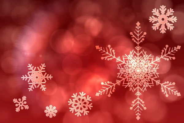 Red snow flake patroon ontwerp — Stockfoto