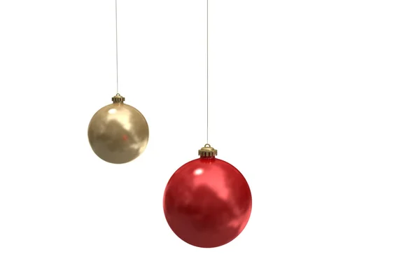 Digitalmente generato appeso baubles Natale — Foto Stock