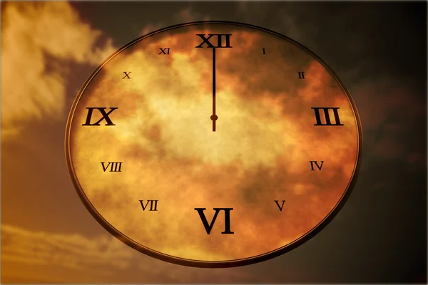 Relógio numérico romano gerado digitalmente — Fotografia de Stock
