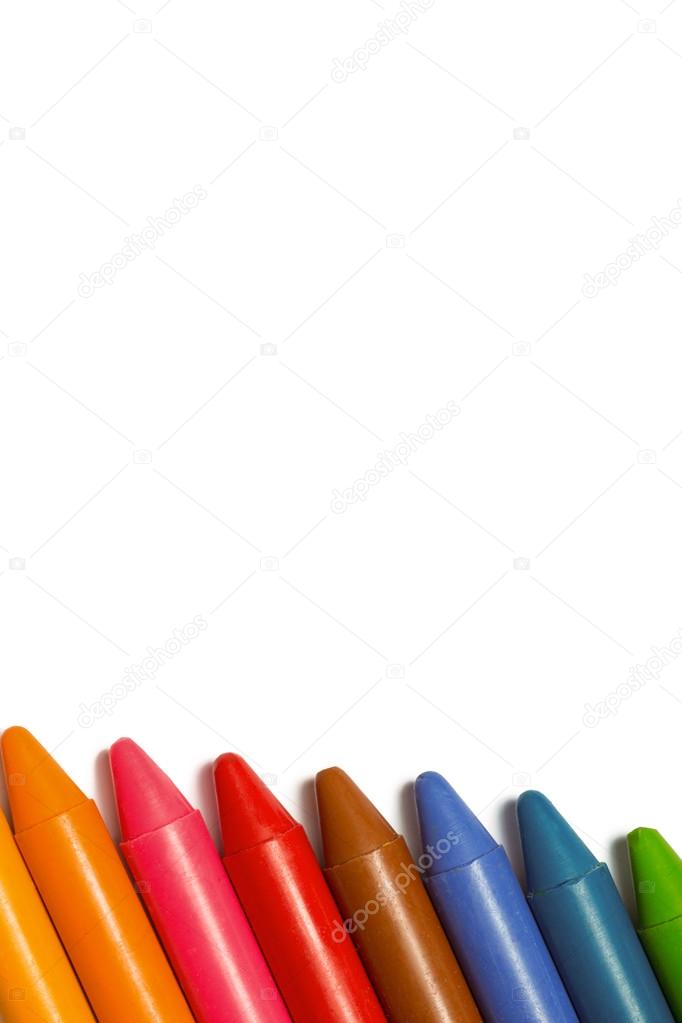 Colourful crayons in a row Stock Photo by ©Wavebreakmedia 53924199