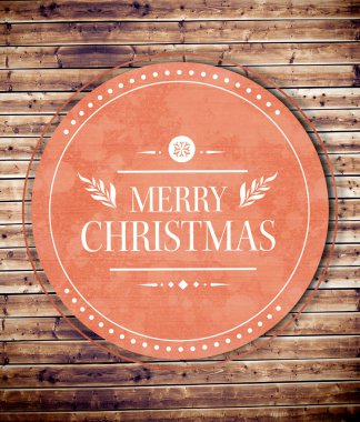 Composite image of banner and logo saying merry christmas clipart