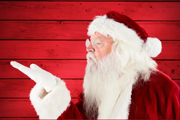 复合图像的圣诞老人吹 — 图库照片