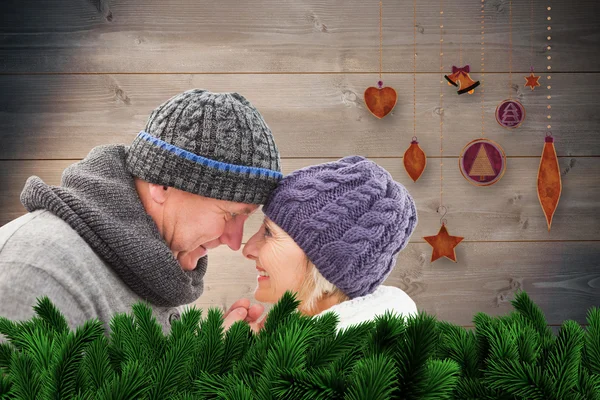 Mature winter couple — Stock Photo, Image