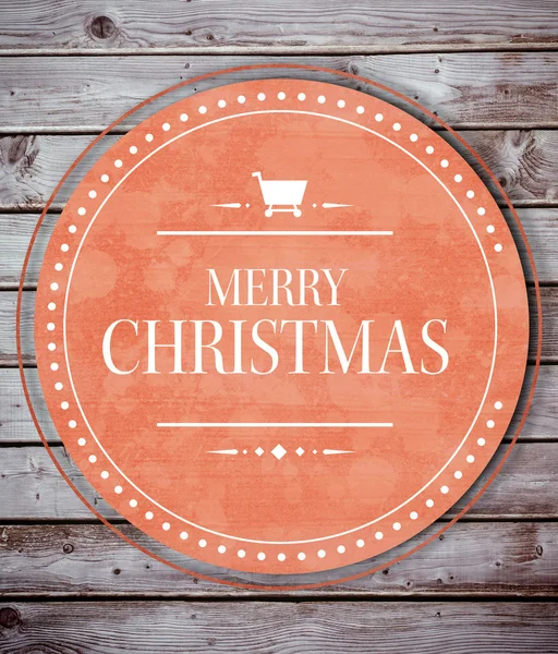 Composite image of banner and logo saying merry christmas — Stock Photo, Image