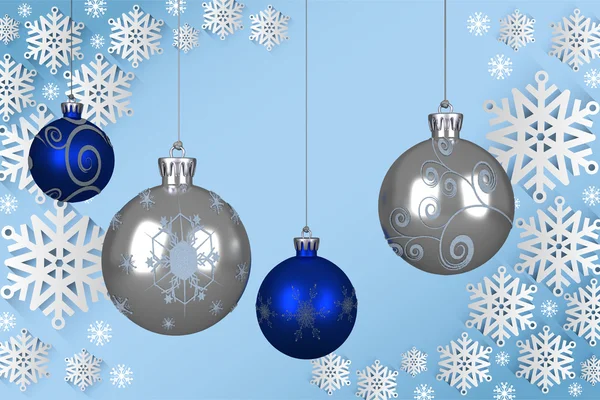 Christmas baubles decorations — Stock Photo, Image