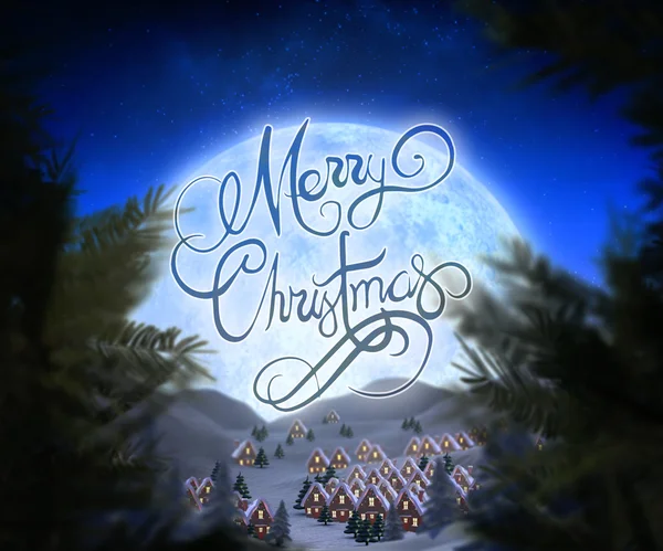 Composite image of merry christmas message — Stock Photo, Image