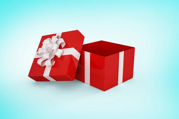 Rote und weiße Geschenkbox — Stockfoto