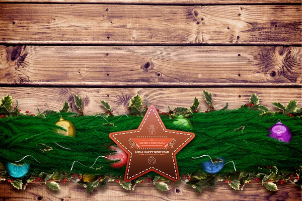 FIR gren jul dekoration garland — Stockfoto