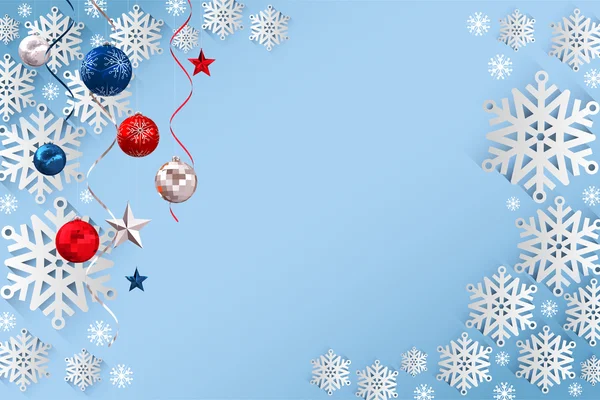 Imagen compuesta de decoraciones colgantes de Navidad y serpentinas — Foto de Stock