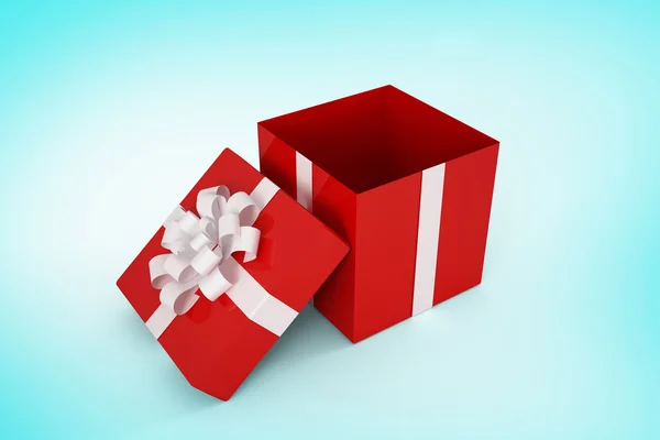 Red and white gift box — Stock Photo, Image