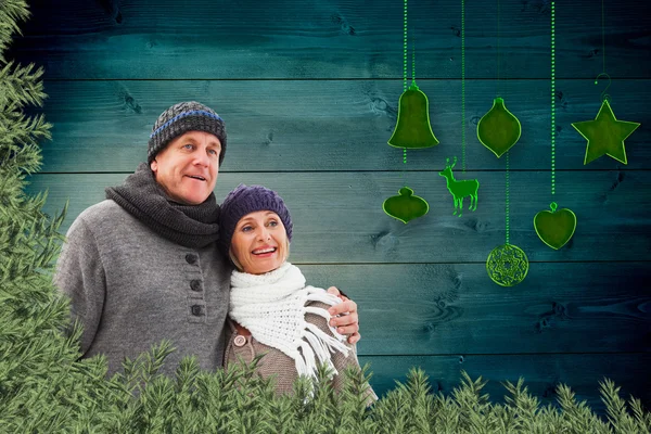 Image composite d'un couple d'hiver mature — Photo